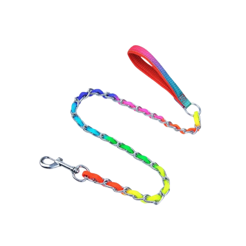 Pets Woven Chromium Plated Iron Nylon Chain 2.5mmx110Cm