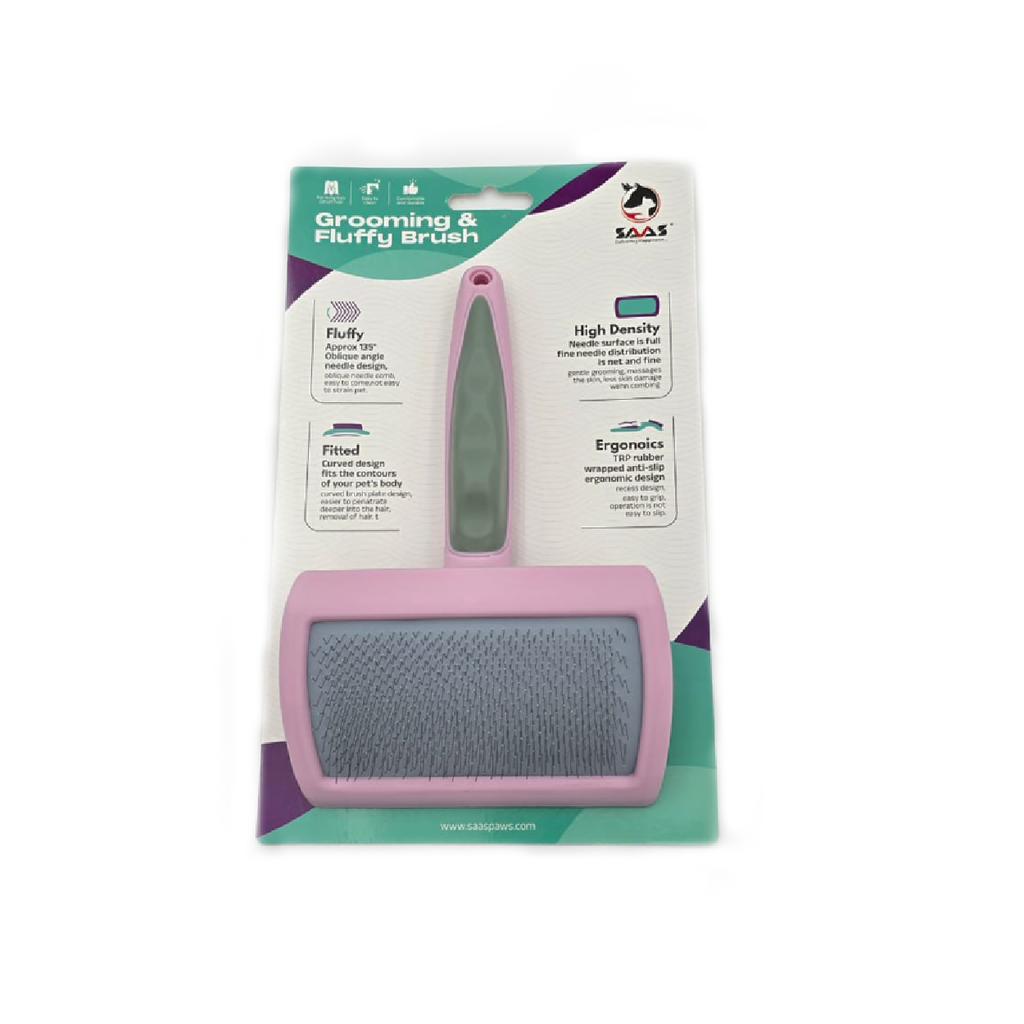 Saas Grooming Fluffy Brush Purple 18x11.7x2.3 CM