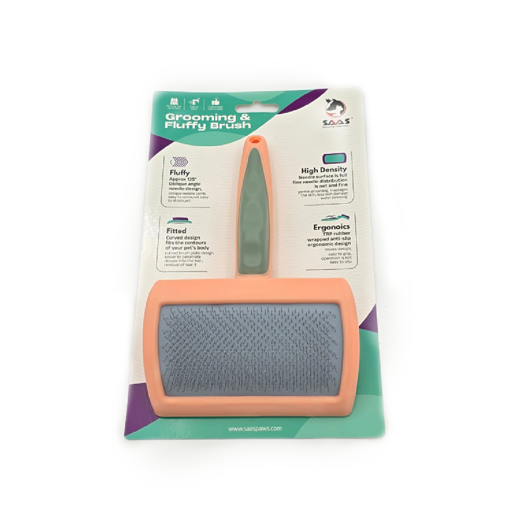 Saas Grooming Fluffy Brush Orange  18x11.7x2.3 CM