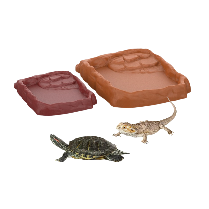 Tortoise Bath Tub&Feeder -Plastic S 11x7.2cm