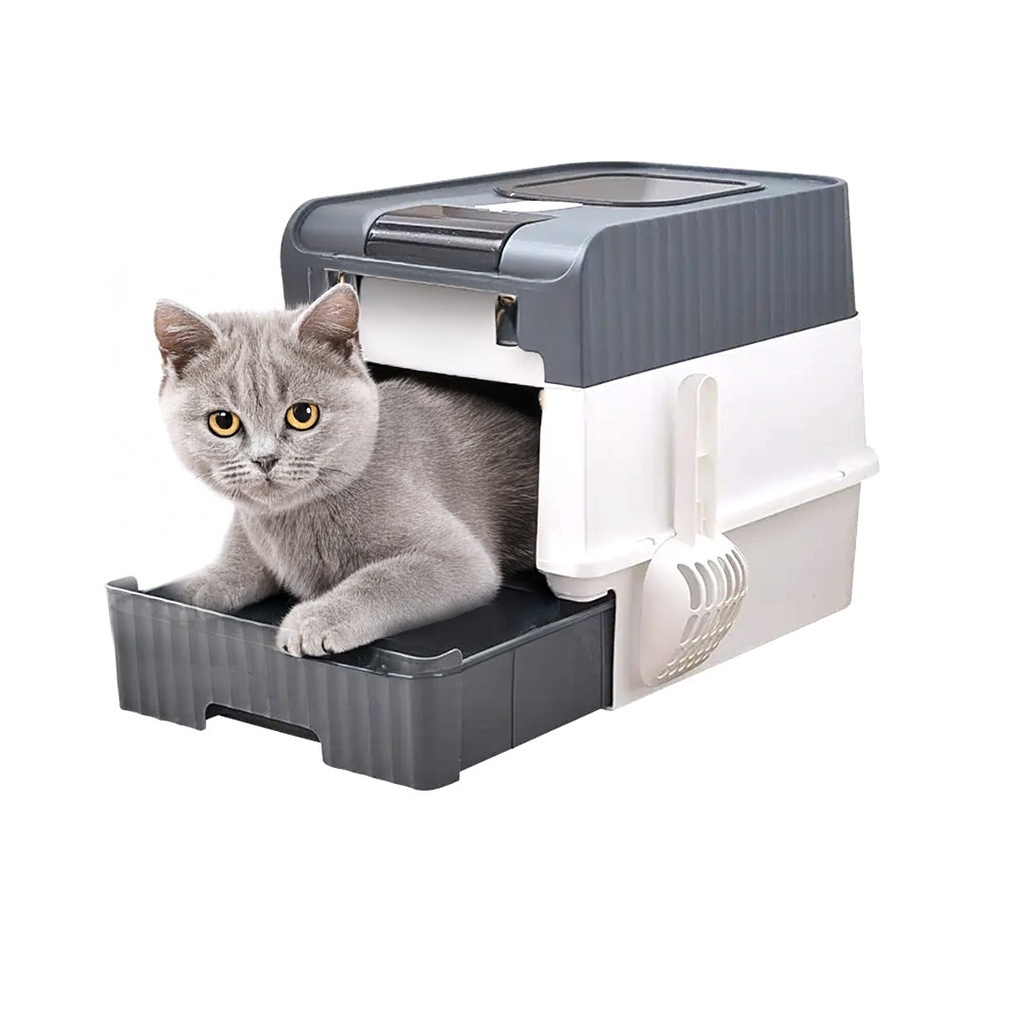 Saas Closed Litter Box Black 50*31*38