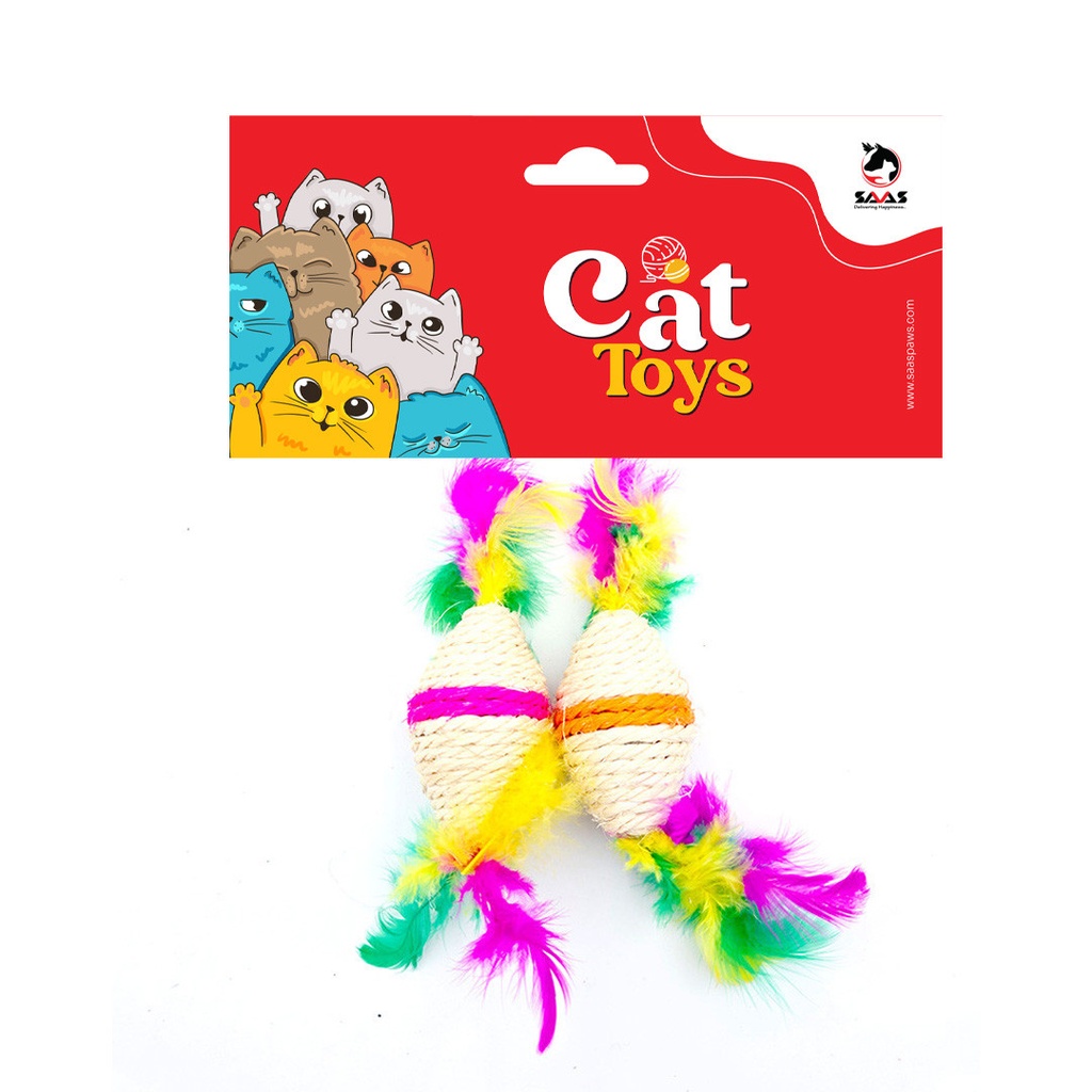 Saas Cat Sisal Hemp Toy 2Pcs (4.5Cm)