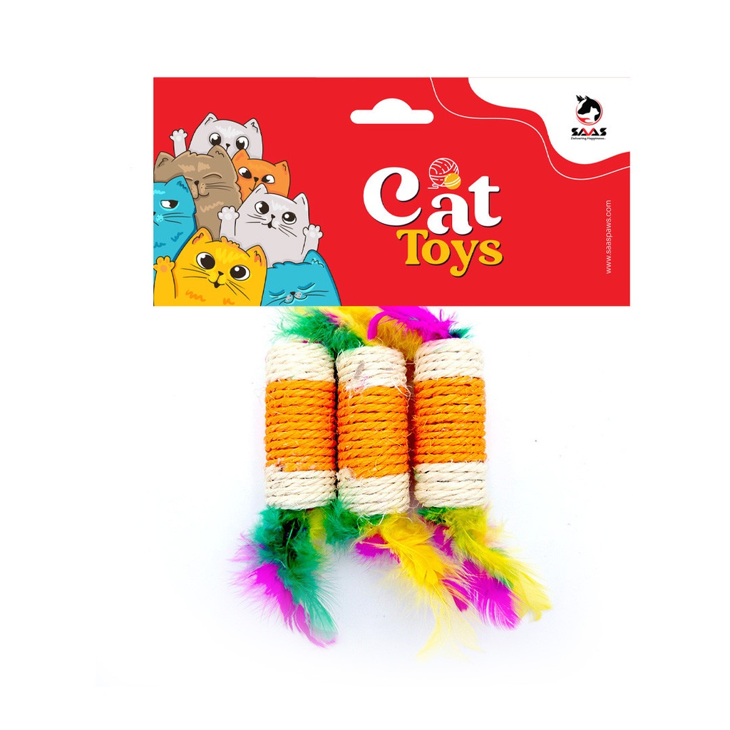 Saas Cat Sisal Hemp Toy 3Pcs (3.5Cm)