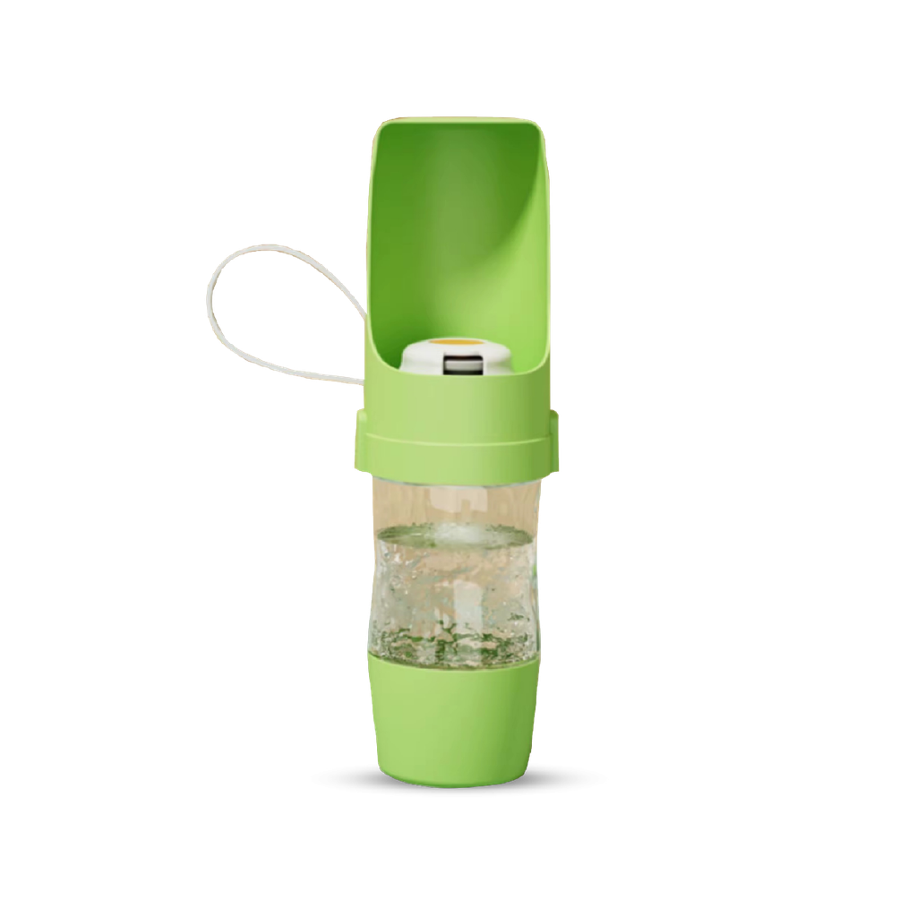 Saas Pet Outdoor 2-in-1 Water & Snack Bottle Green (480+210 ML)