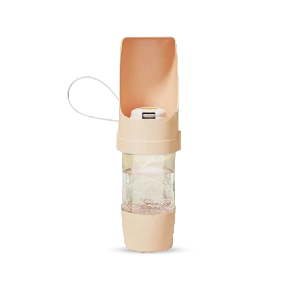 Saas Pet Outdoor 2-in-1 Water & Snack Bottle Pink (480+210 ML)