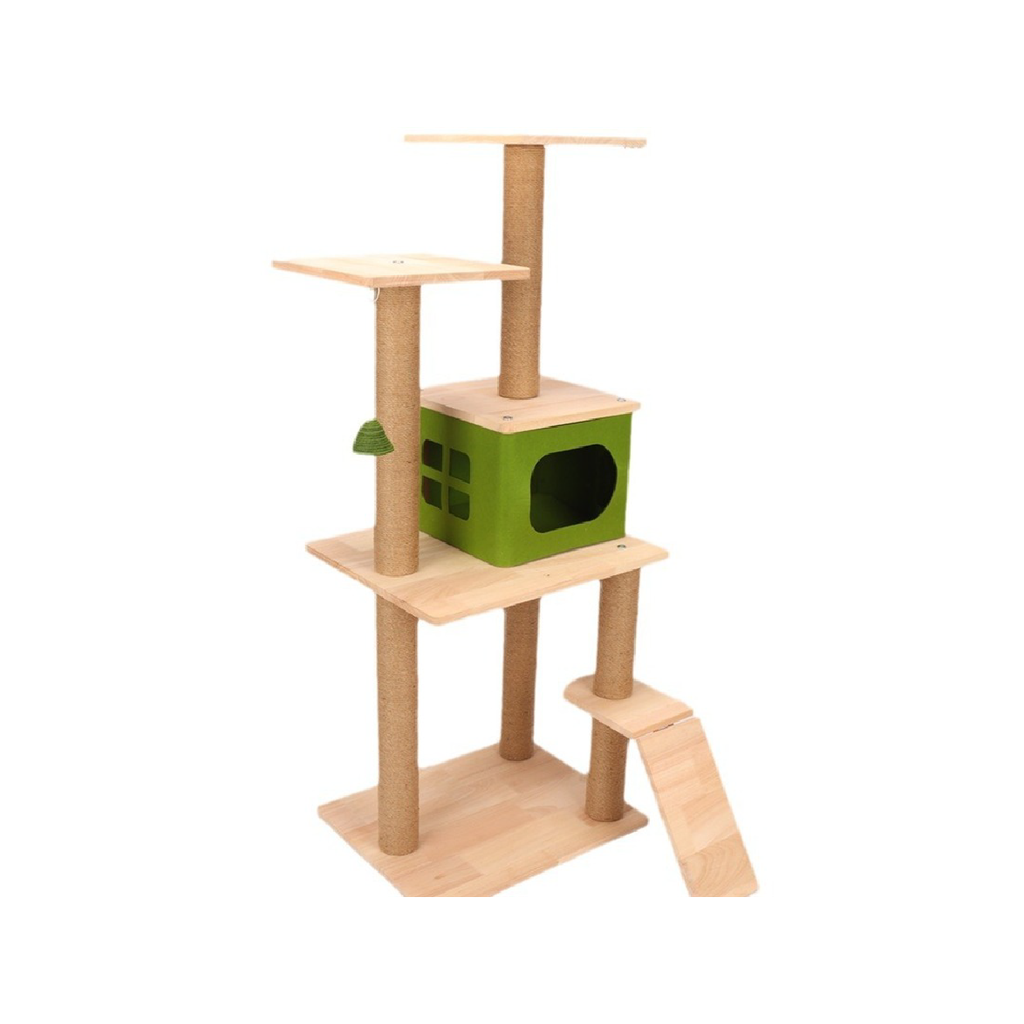 Saas Cat Tree Medium Green (M 50x40x120 CM)