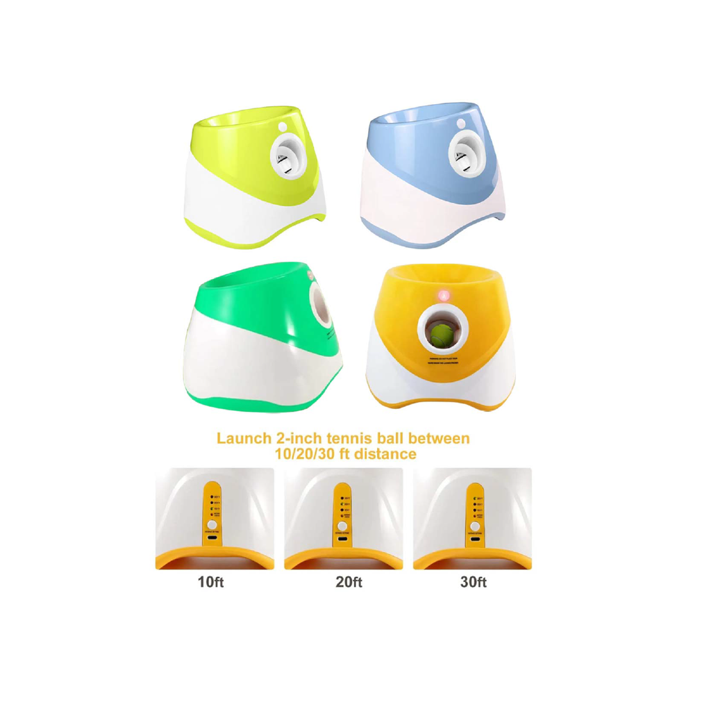 Saas Pet Automatic Ball Launcher Toy 3Ball (Distance 10ft,20ft,30ft)
