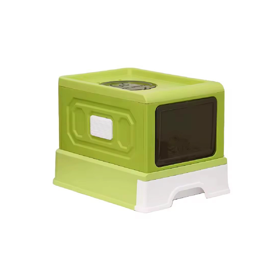 Saas Stylish Closed Cat Litter Box (Green)