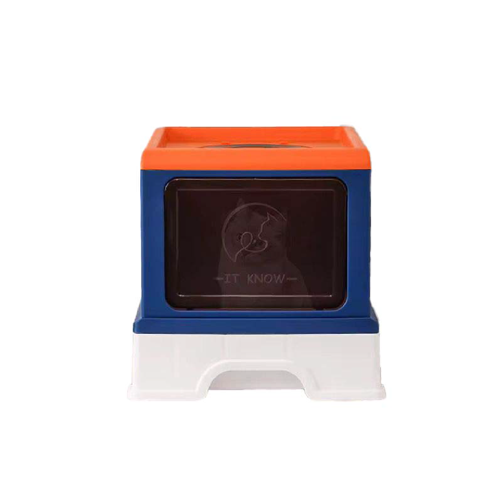 Saas Stylish Closed Cat Litter Box (Blue)