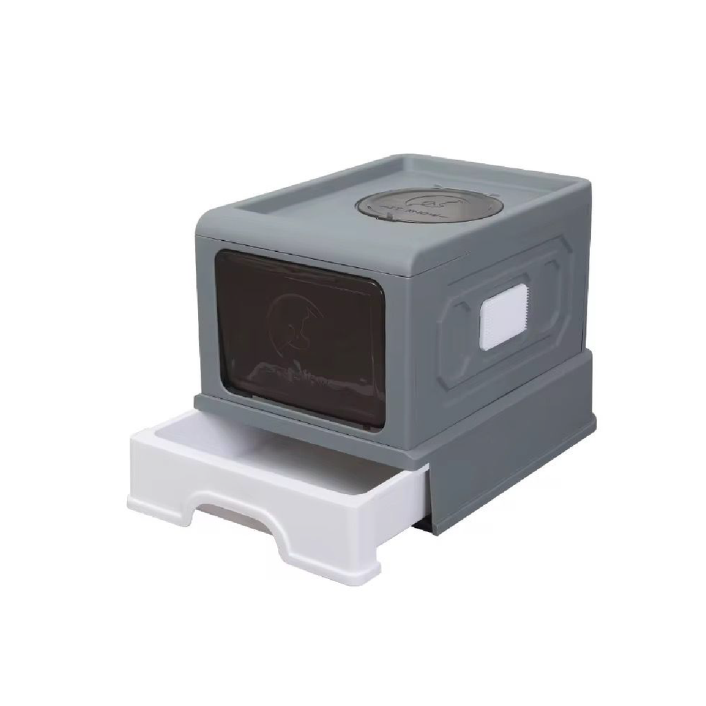 Saas Stylish Closed Cat Litter Box (Gray)