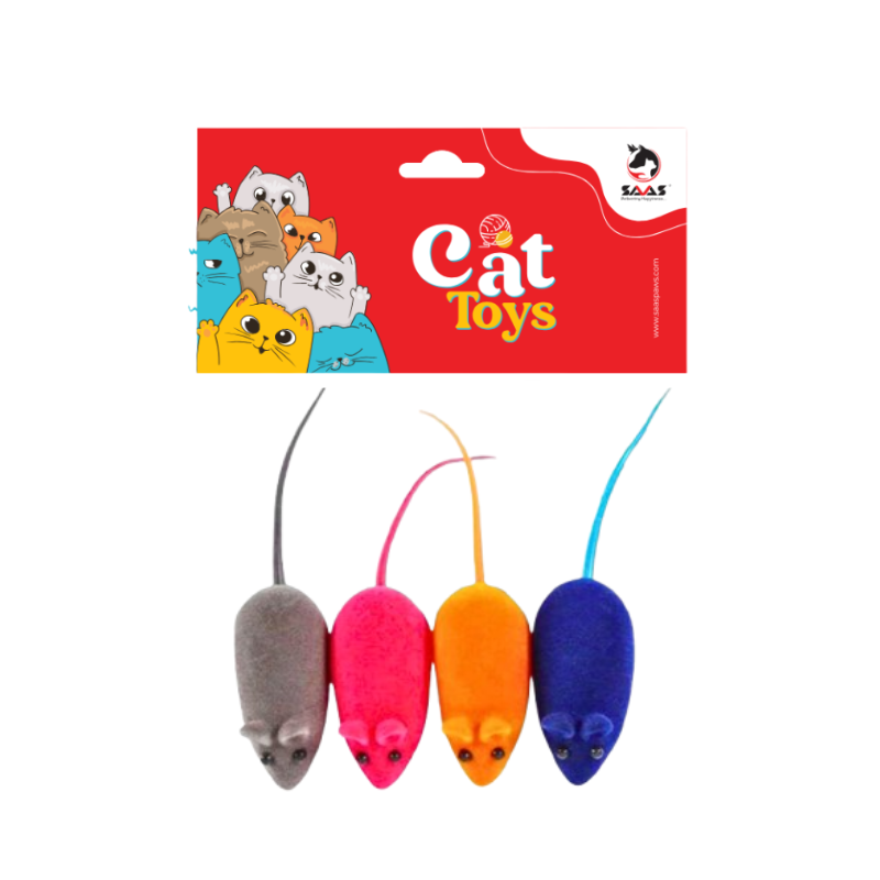 Saas Pets Mouse Toy 4Pcs Set