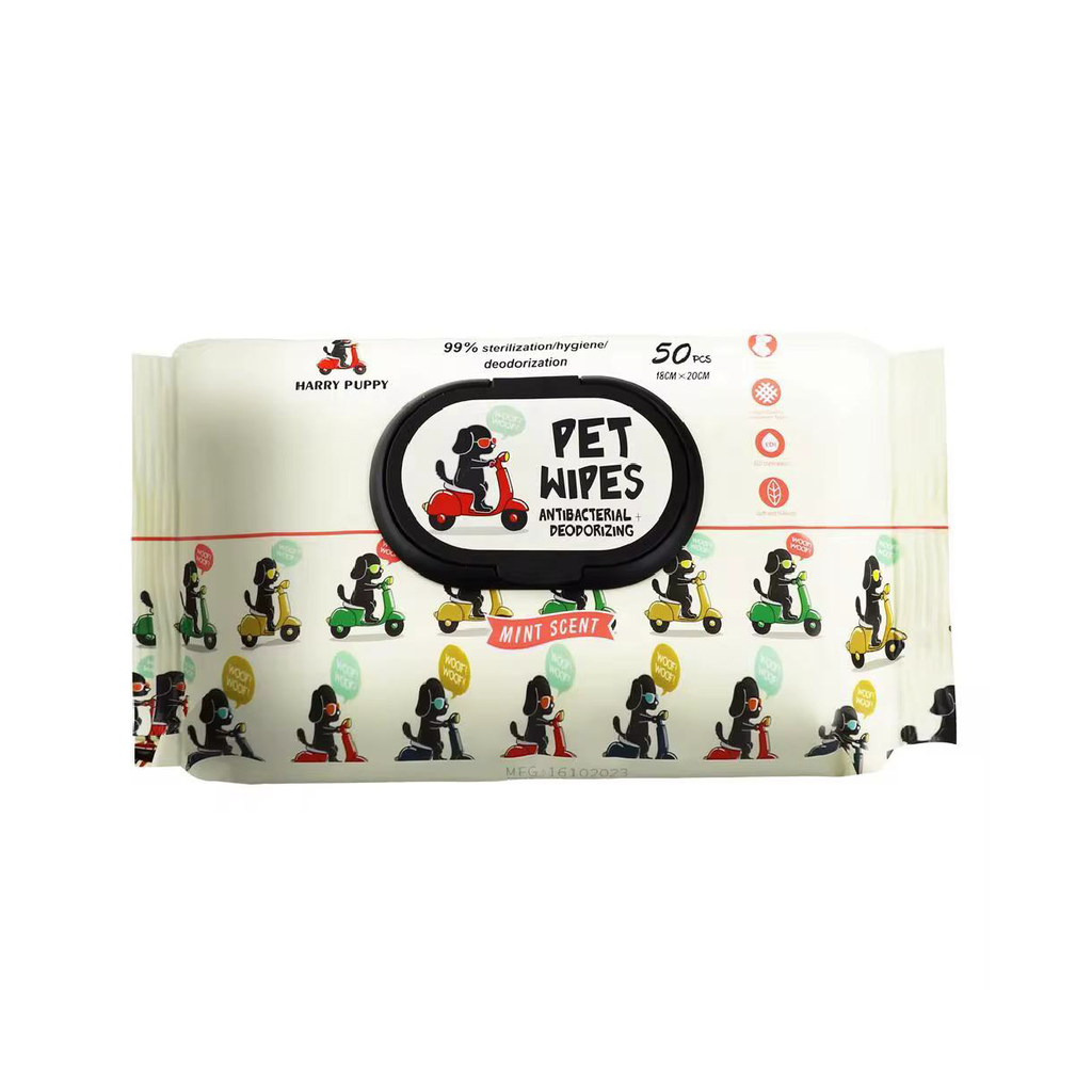 Harry Puppy 50 Pcs Pet Wipes 15x20 CM (Fragrance-Mint)